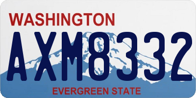 WA license plate AXM8332