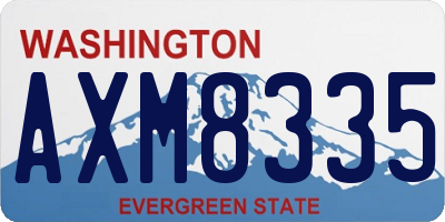 WA license plate AXM8335