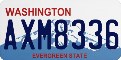 WA license plate AXM8336