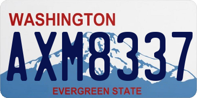 WA license plate AXM8337