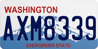 WA license plate AXM8339