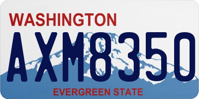 WA license plate AXM8350