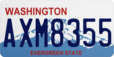 WA license plate AXM8355