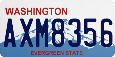 WA license plate AXM8356