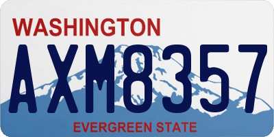 WA license plate AXM8357
