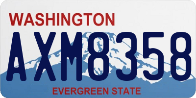 WA license plate AXM8358