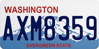 WA license plate AXM8359