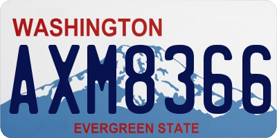 WA license plate AXM8366