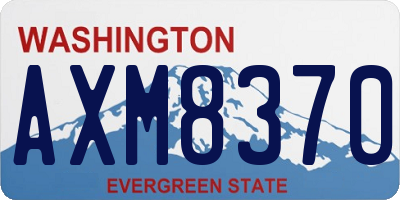 WA license plate AXM8370
