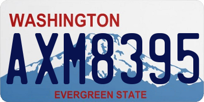 WA license plate AXM8395