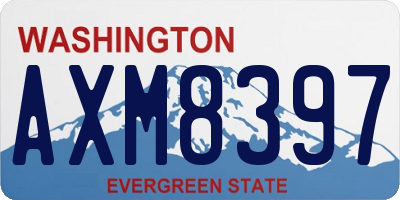 WA license plate AXM8397