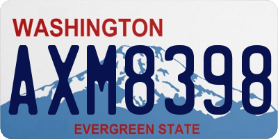 WA license plate AXM8398