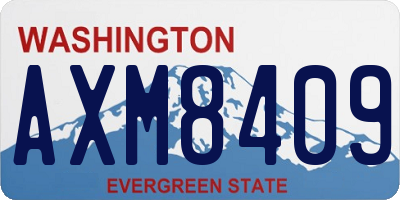 WA license plate AXM8409