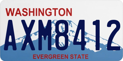 WA license plate AXM8412