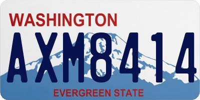 WA license plate AXM8414