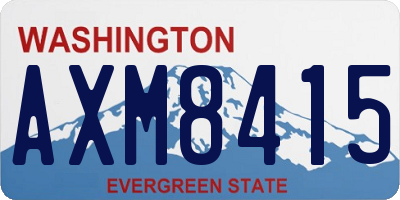 WA license plate AXM8415