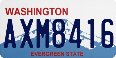 WA license plate AXM8416