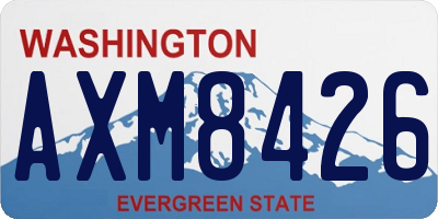 WA license plate AXM8426