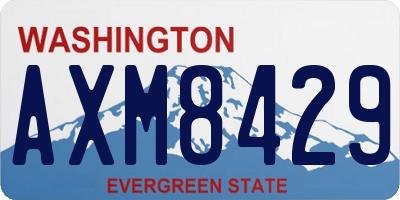 WA license plate AXM8429