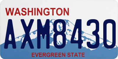 WA license plate AXM8430