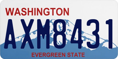 WA license plate AXM8431