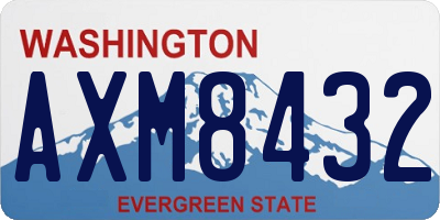 WA license plate AXM8432