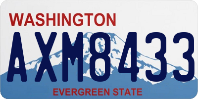 WA license plate AXM8433