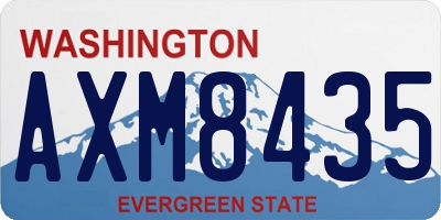 WA license plate AXM8435