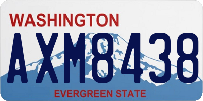 WA license plate AXM8438