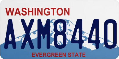 WA license plate AXM8440