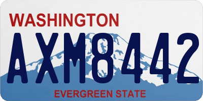 WA license plate AXM8442