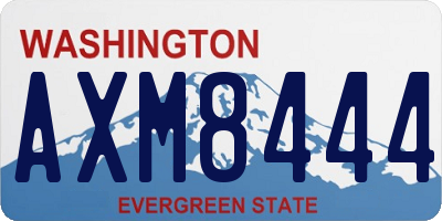 WA license plate AXM8444