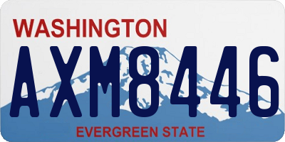 WA license plate AXM8446