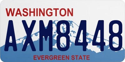 WA license plate AXM8448