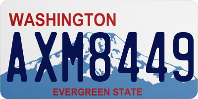 WA license plate AXM8449