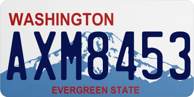 WA license plate AXM8453