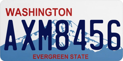 WA license plate AXM8456