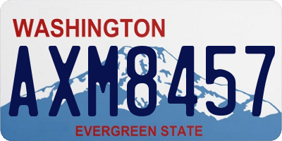WA license plate AXM8457
