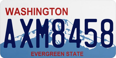 WA license plate AXM8458
