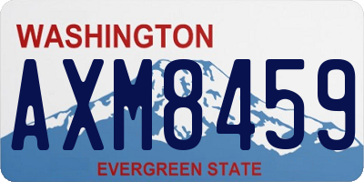 WA license plate AXM8459