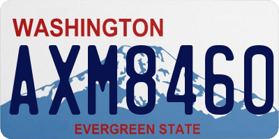 WA license plate AXM8460