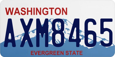 WA license plate AXM8465