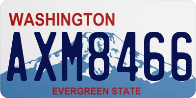 WA license plate AXM8466