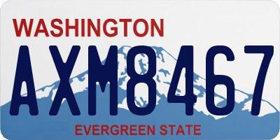 WA license plate AXM8467