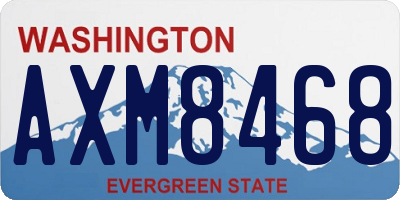 WA license plate AXM8468
