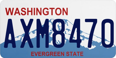 WA license plate AXM8470