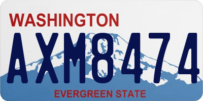 WA license plate AXM8474