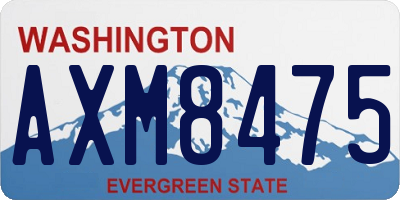 WA license plate AXM8475