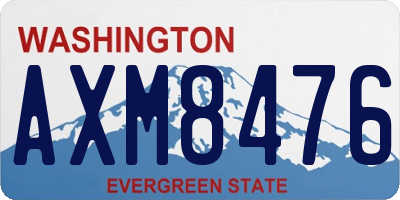 WA license plate AXM8476