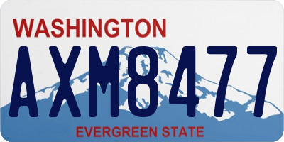 WA license plate AXM8477